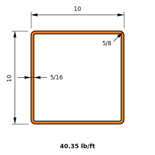 HSS10x10x.3125