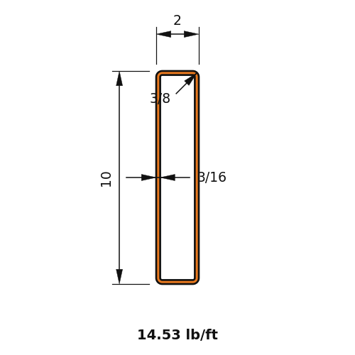 HSS10x2x.1875
