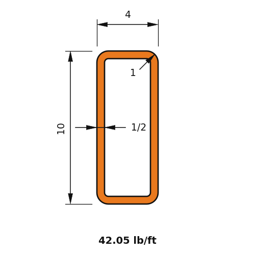 HSS10x4x.5