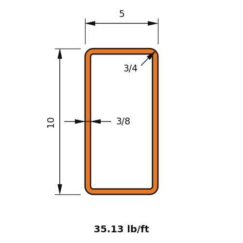 HSS10x5x.375