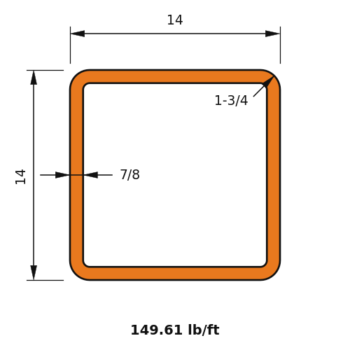 HSS14x14x.875