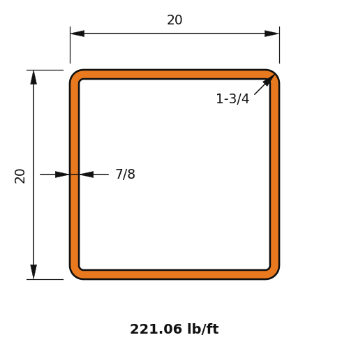 HSS20x20x.875