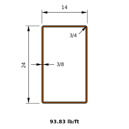 HSS24x14x.375