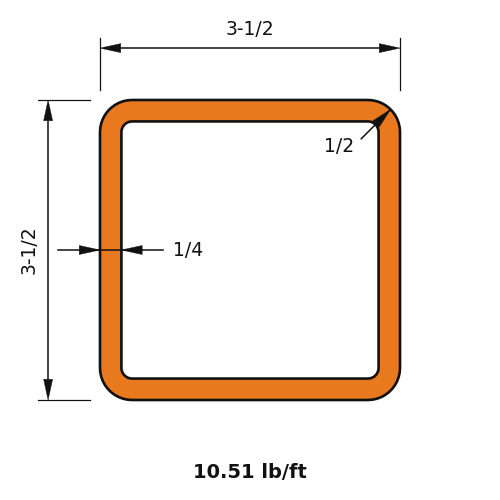 HSS3.5x3.5x.25