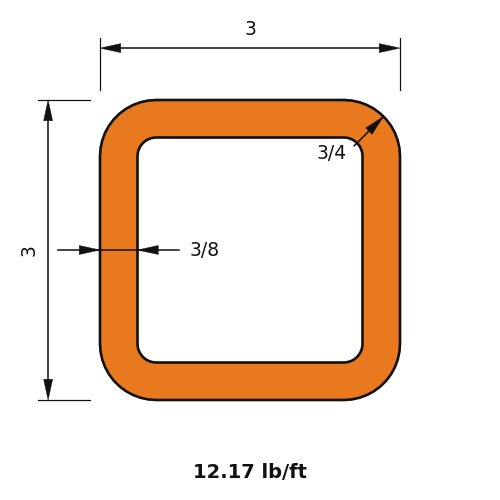HSS3x3x.375