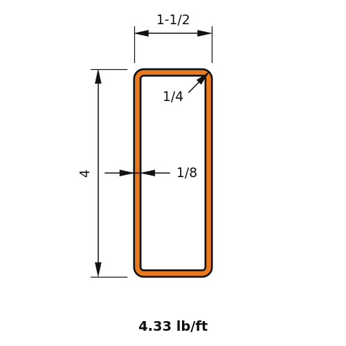 HSS4x1.5x.125