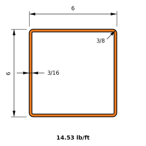 HSS6x6x.1875