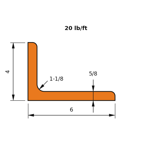 L6x4x.625