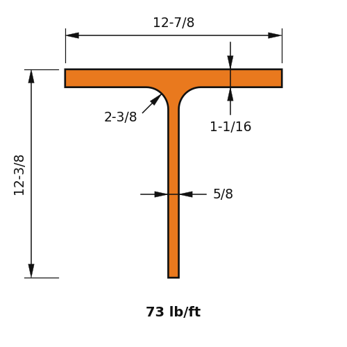 WT12x73