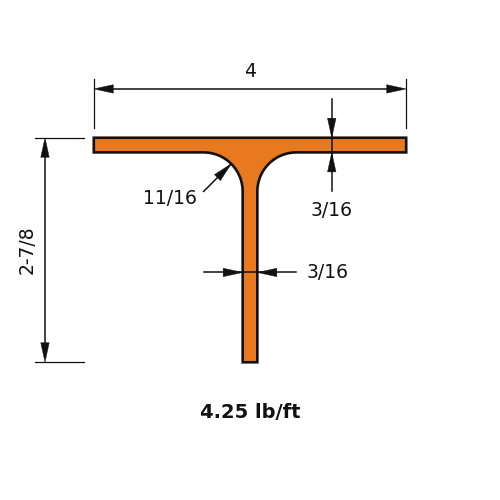 WT3x4.25