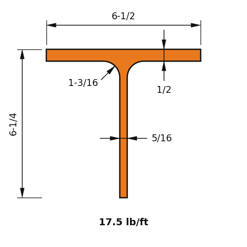 WT6x17.5