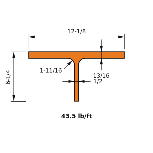 WT6x43.5